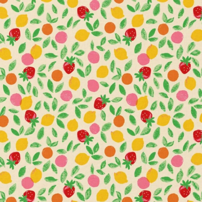 Ποπλίνα 100% Βαμβάκι - Πολύχρωμα Φρουτάκια