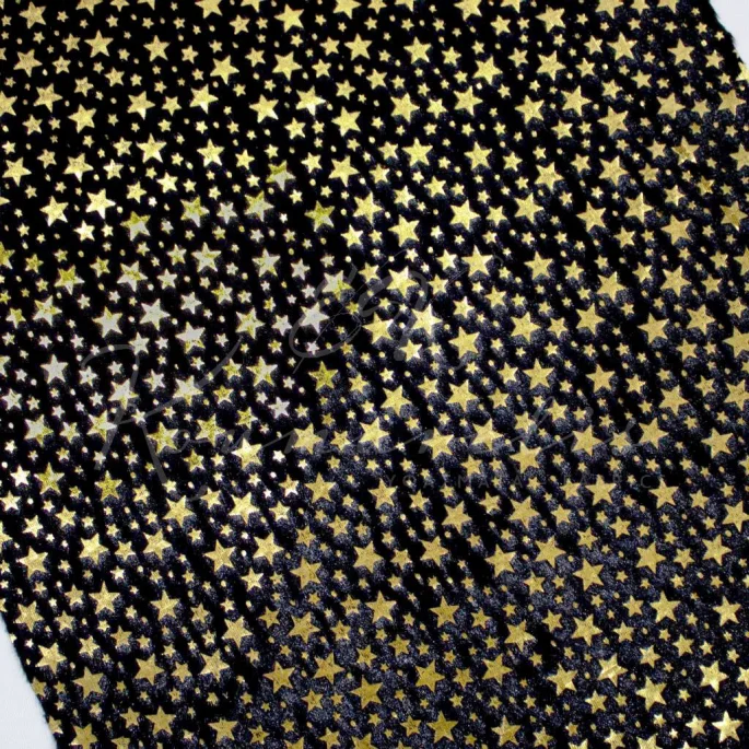 Black fur with gold stars - 2