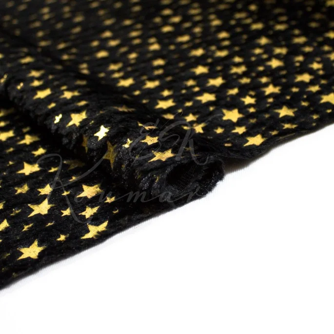 Black fur with gold stars - 3