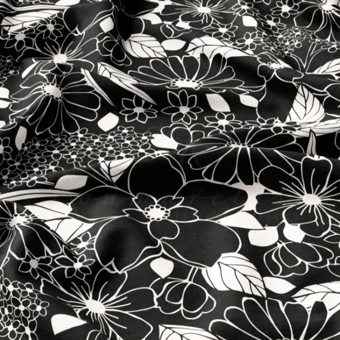 Βισκόζ - Ασπρόμαυρο Φλοράλ