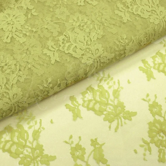 Chantilly-Style Lace - Light Olive