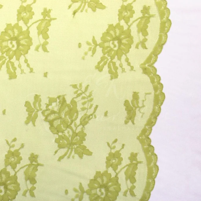 Chantilly-Style Lace - Light Olive