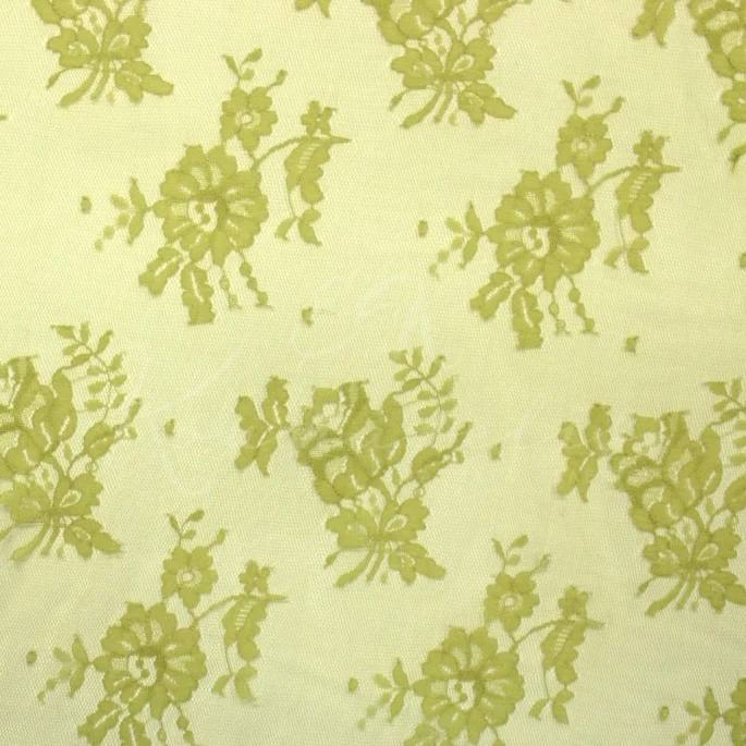 Chantilly-Style Lace - Light Olive