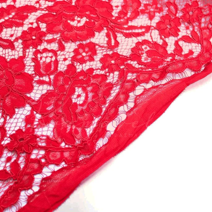 Corded Lace - Deep Coral