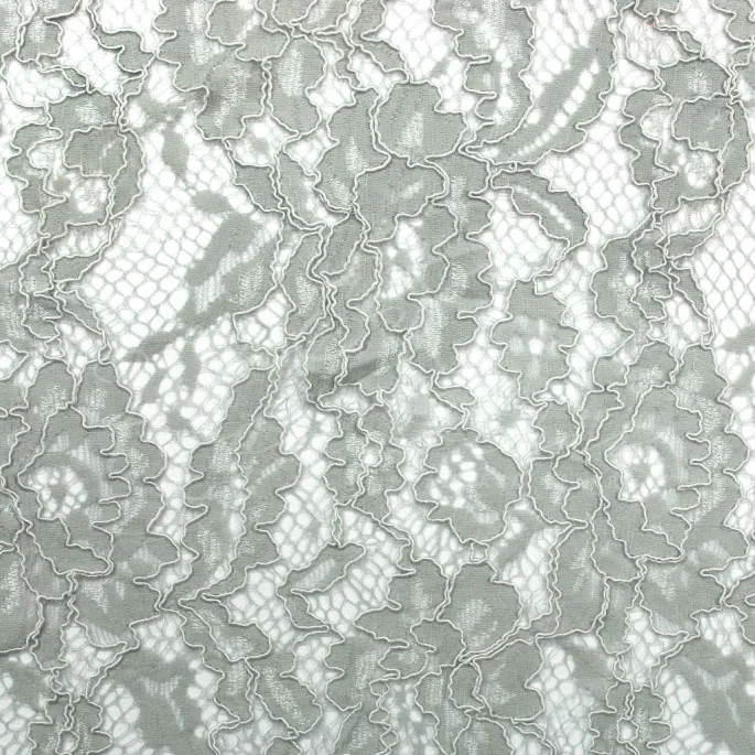 Corded Lace - Light Grey