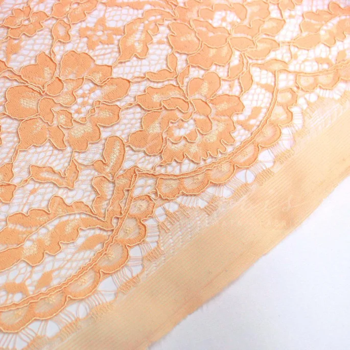 Corded Lace - Salmon Pink