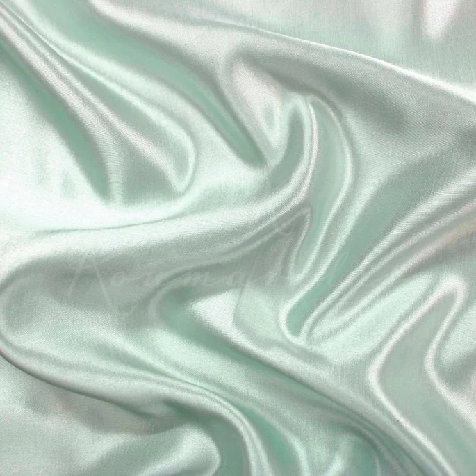 Charmeuse Satin - Pastel Mint Green