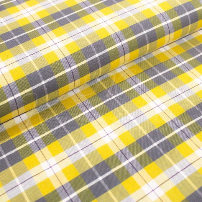 Cotton Flannel Plaid-Yellow