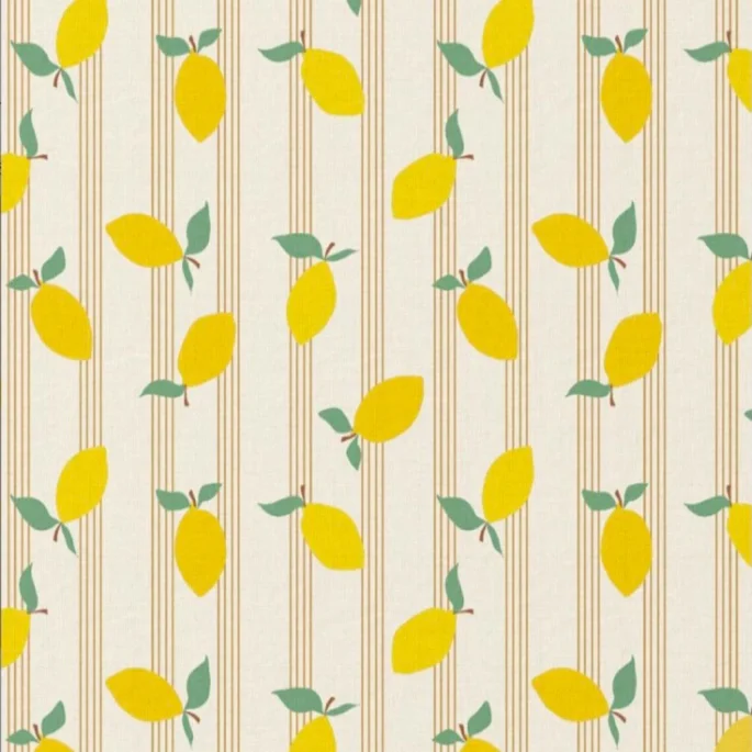 Ποπλίνα 100% Βαμβάκι - Λεμόνια