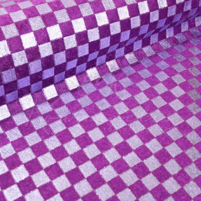 Velour Chessboard - Purple