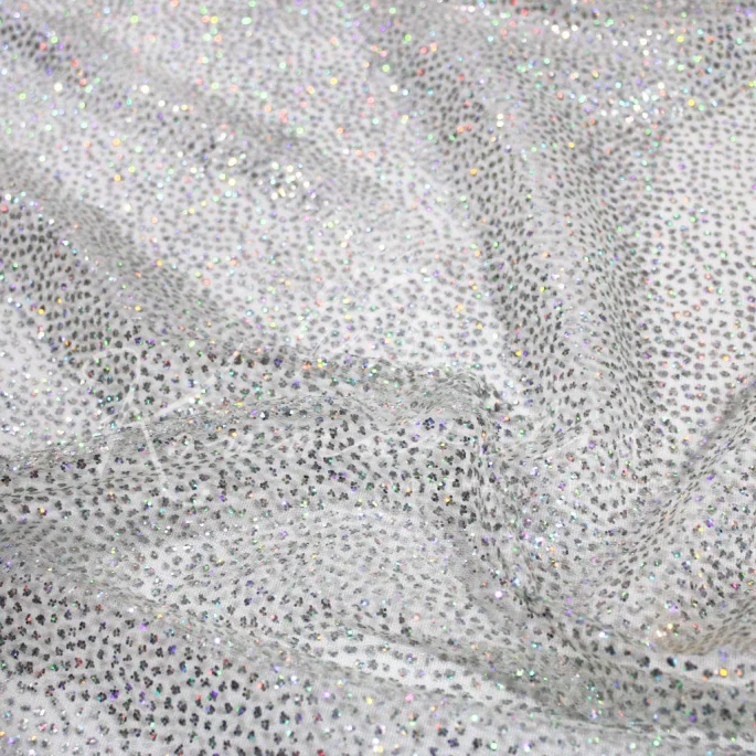 Sequin Tulle-Silver - 2