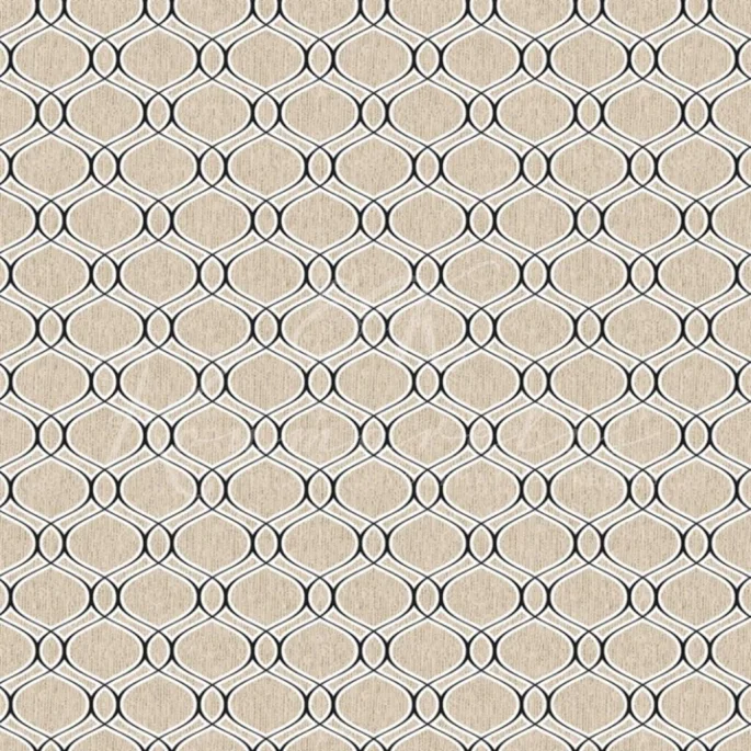 Λονέτα - Μπεζ με Γεωμετρικό Μοτίβο