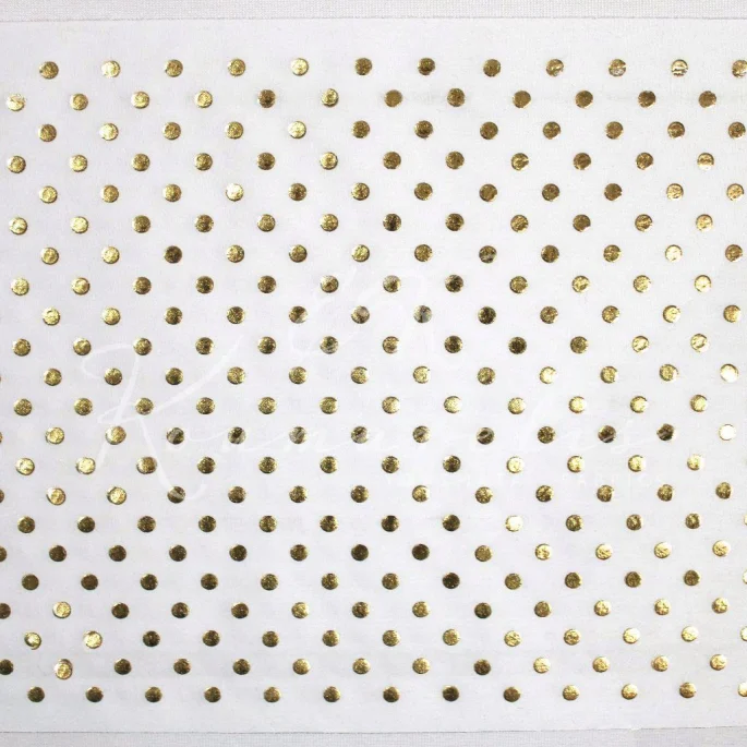 Microfiber Gold Polkadot - White - 1