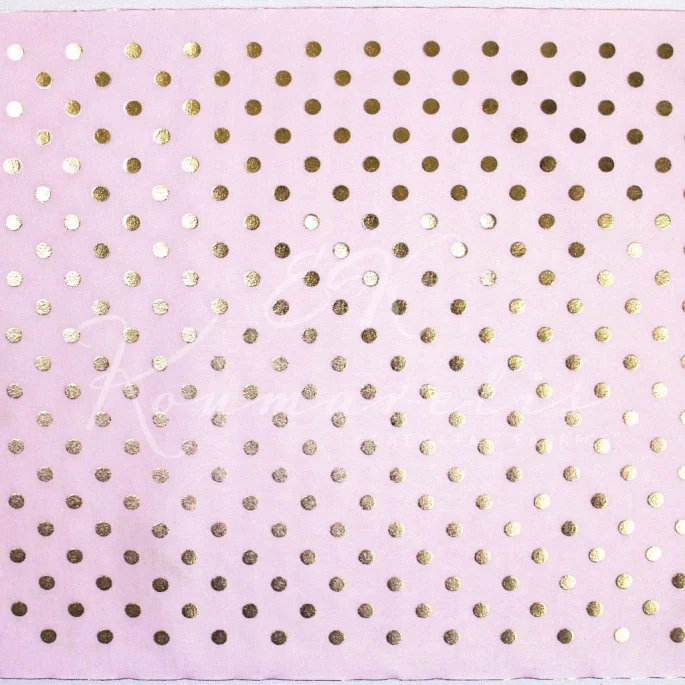Microfiber Gold Polkadot - Pink